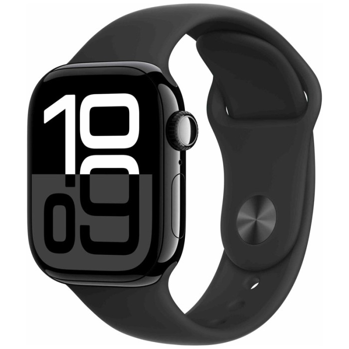 Умные часы Apple Watch Series 10 46mm Jet Black Aluminum Case with Sport Band Black