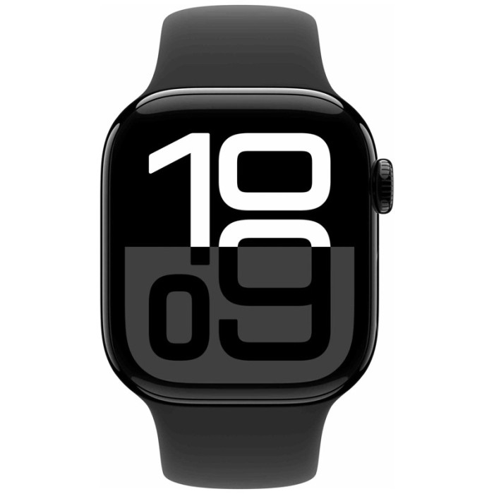 Умные часы Apple Watch Series 10 46mm Jet Black Aluminum Case with Sport Band Black
