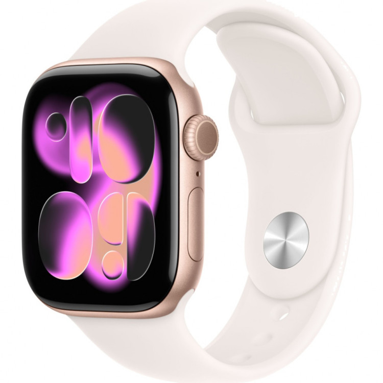 Умные часы Apple Watch Series 11 42mm Rose Gold Aluminum Case with Light Blush Sport Band