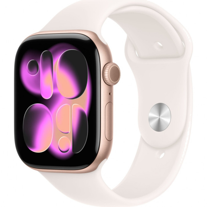 Умные часы Apple Watch Series 11 46mm Rose Gold Aluminum Case with Light Blush Sport Band